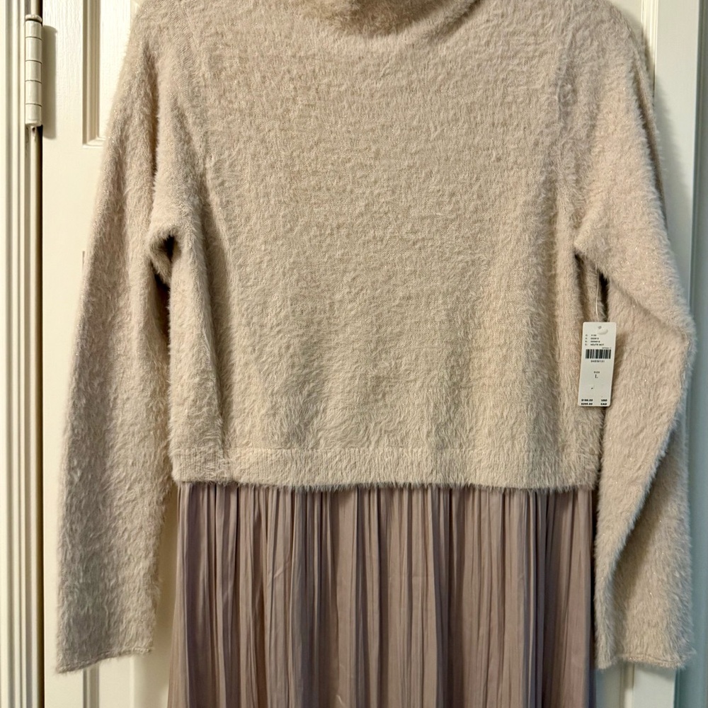 Anthropologie Cream Sweater Dress